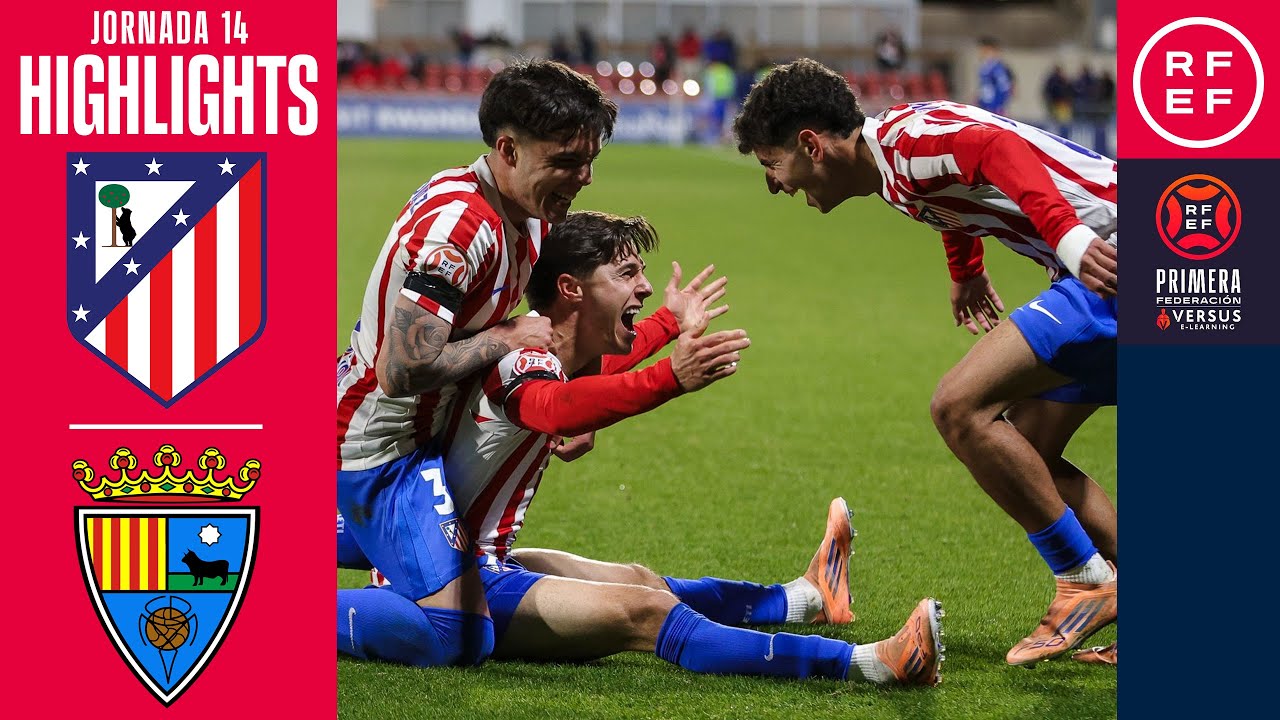 Resumen #PrimeraFederaci&oacute;n | Atl&eacute;tico Madrile&ntilde;o 3-0 CD Teruel | Jornada 14 | Temporada 2025/2026