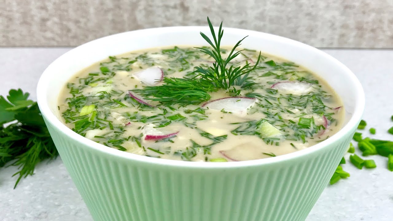 Очень вкусная окрошка с курицей. Мой любимый рецепт / Okroshka with chicken. Eng sub