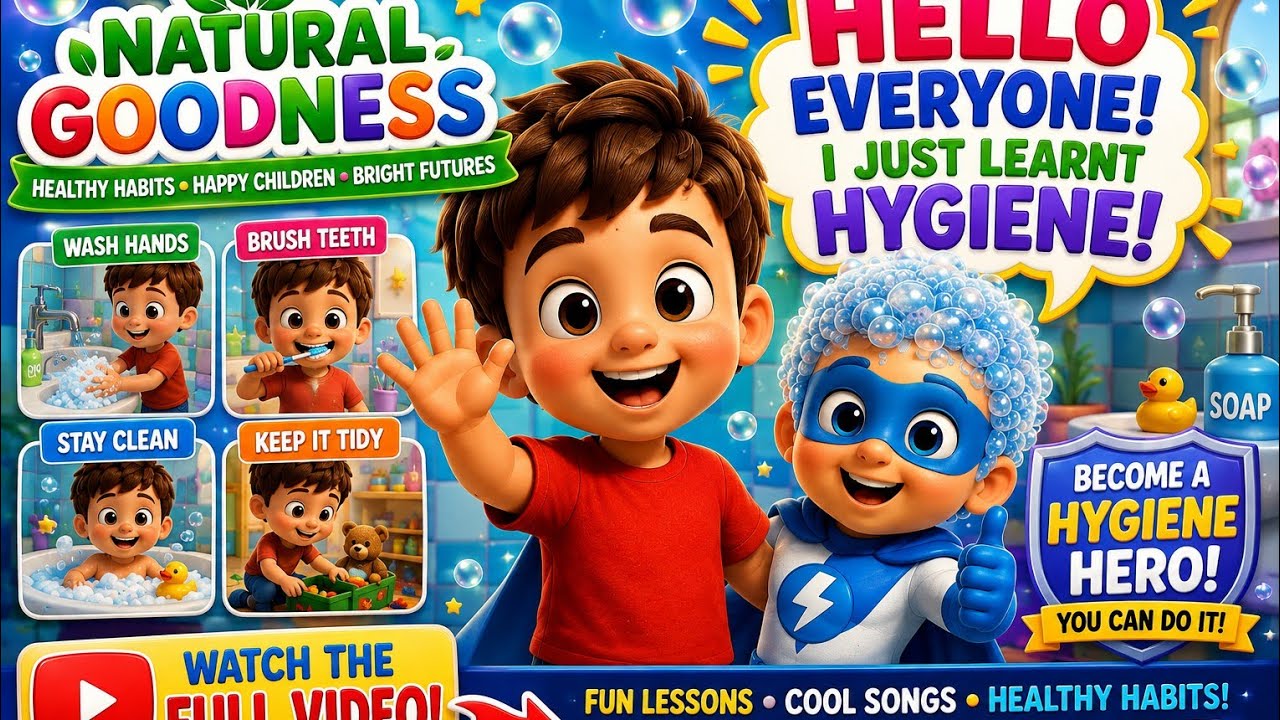 Fun Hygiene Habits for Kids! 🧼🪥🫧 | NATURAL GOODNESS. (HYGIENE LESSONS FOR KIDS)