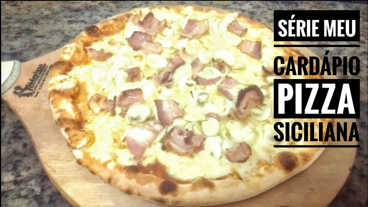 Série meu cardápio #03 Pizza siciliana ( assada em forno Tupasy )