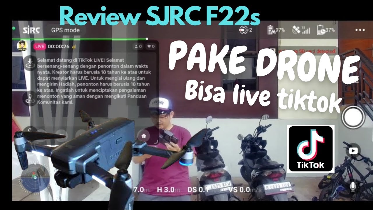 Review Dan Cara Menerbangkan Drone SJRC F22s !! Ternyata Bisa Live Di TIKTOK !!
