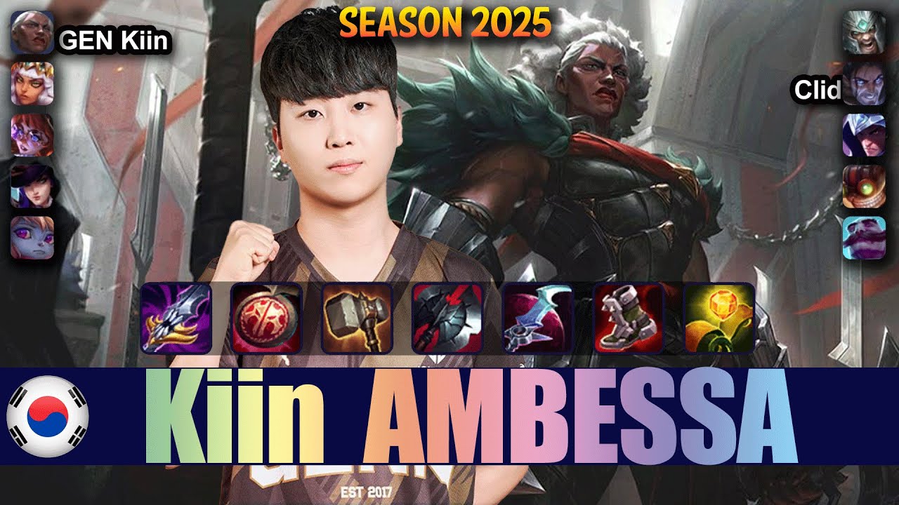 GEN Kiin AMBESSA vs TRYNDAMERE Top - Patch 25.19 KR Ranked | lolrec
