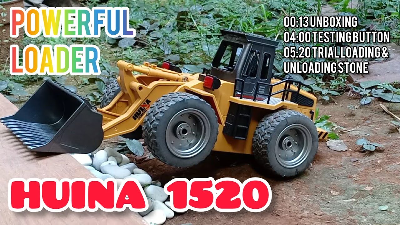 Unboxing & Review Heavy Duty RC Bulldozer / Loader Huina 1520 Scale 1:18