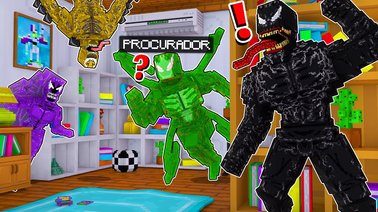 ESCONDE ESCONDE DO VENOM E OS SYMBIONTES no MINECRAFT ‹‹ P3DRU ››