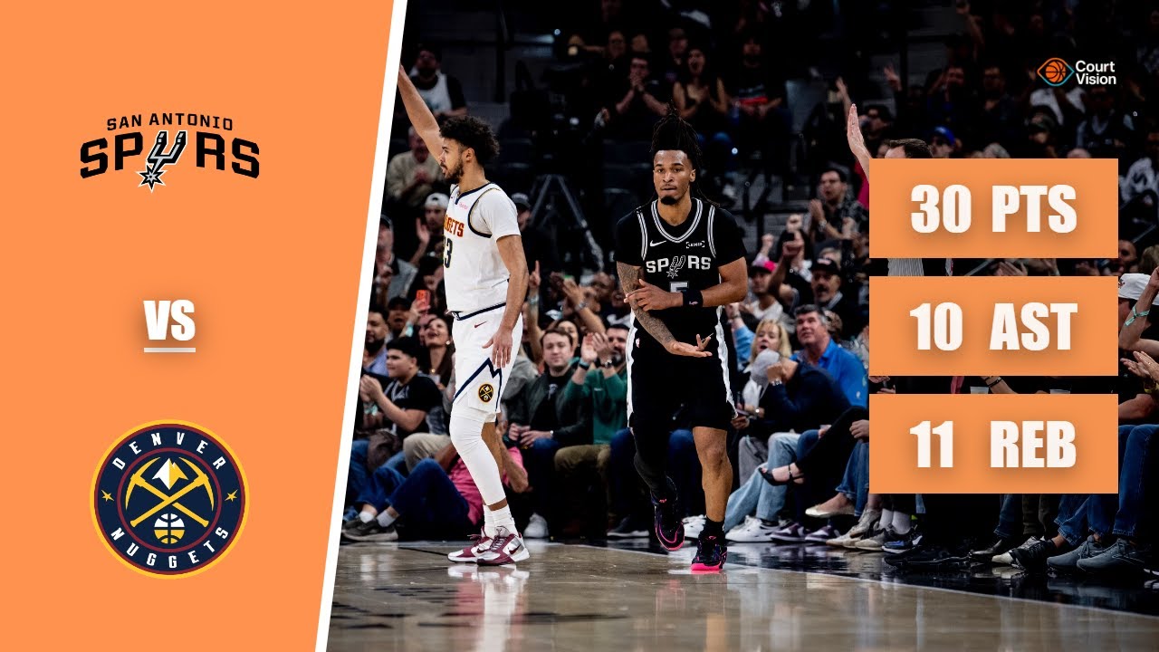 Stephon Castle - 30 Points, 10 Assists, 11 Rebounds vs Nuggets - 2025-26 Regular Season