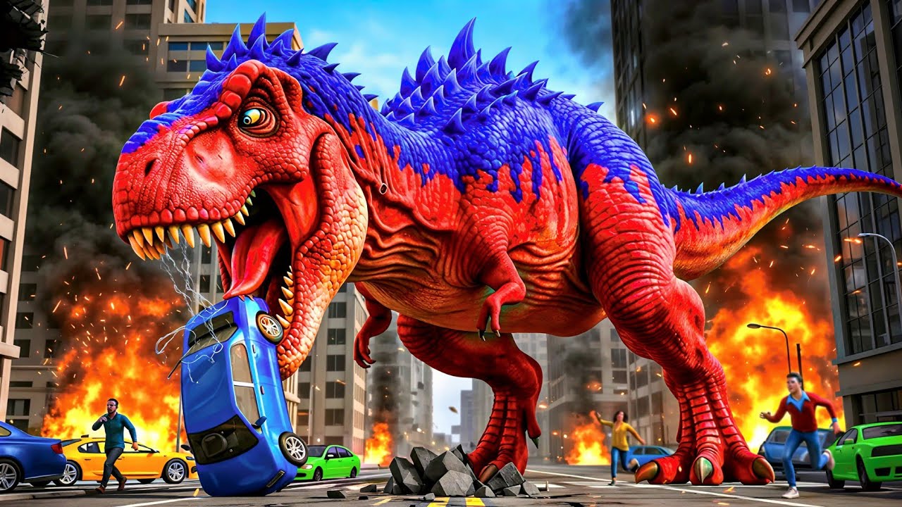 Dinasour Family City Simulator | Dinosaur Destroyed the City | Android Gameplay 3D