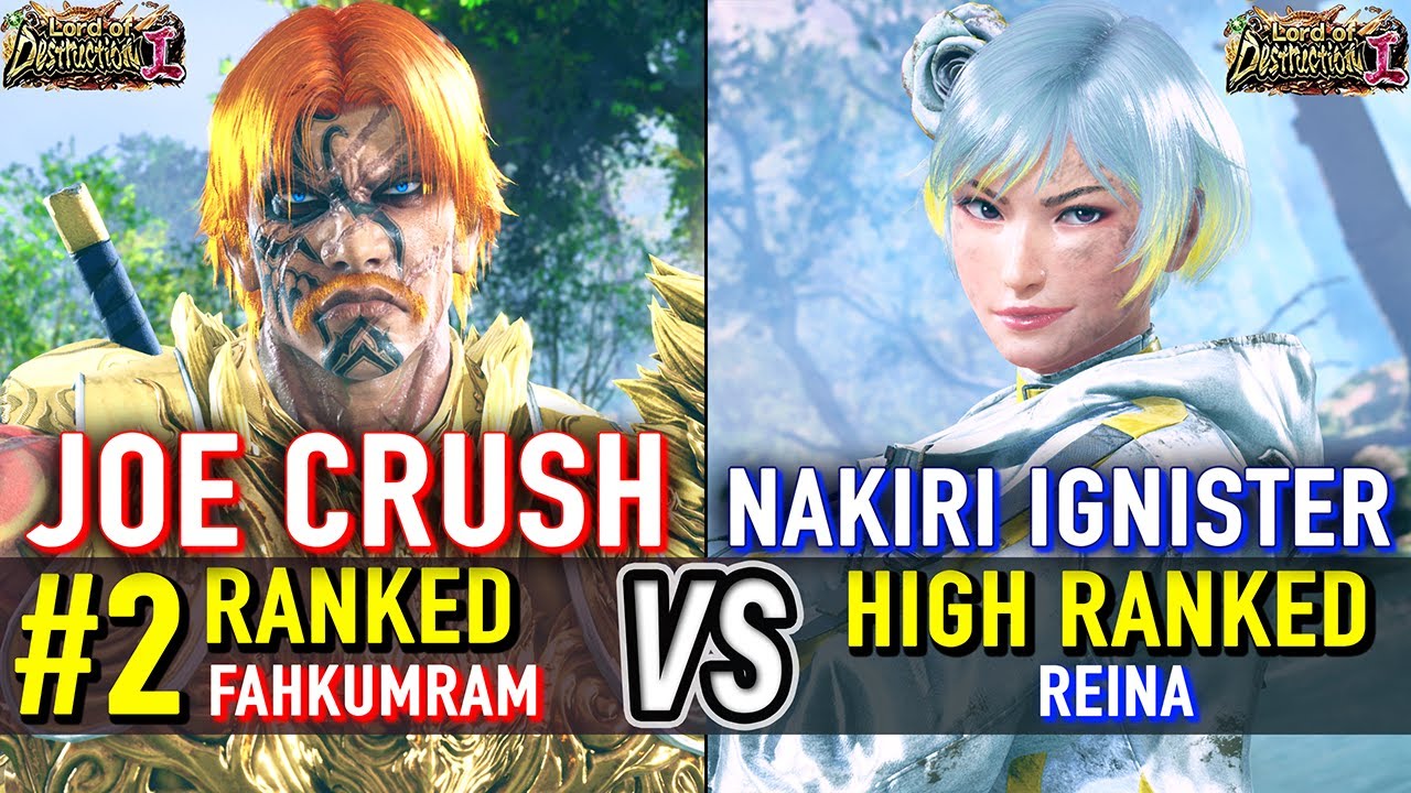 T8 🔥 JOE CRUSH (#2 Ranked Fahkumram) vs NAKIRI IGNISTER (Reina) 🔥 Tekken 8 High Level Gameplay