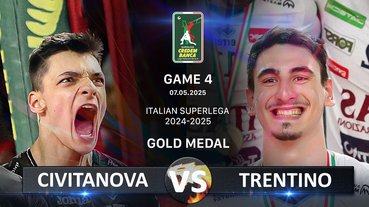 Gold Medal Matches of Italian Volleyball SuperLega 2024/2025 | Civitanova vs Trentino