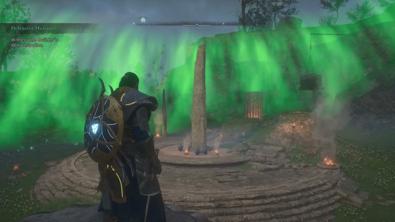 Assassin's Creed Valhalla Defensive Measures Quest Builder Magic Shield PS5 Walkthrough Cutscene