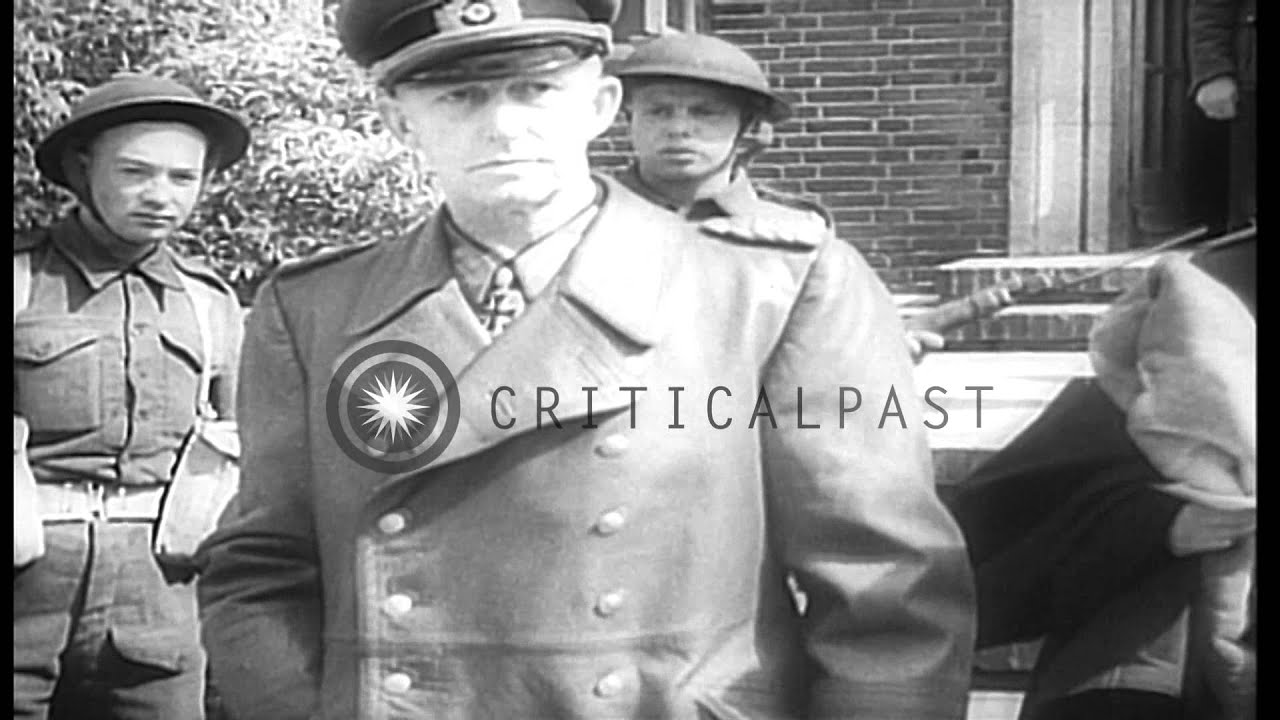 Trial of Vidkun Quisling in Oslo and German leaders surrender in Germany. HD Stock Footage