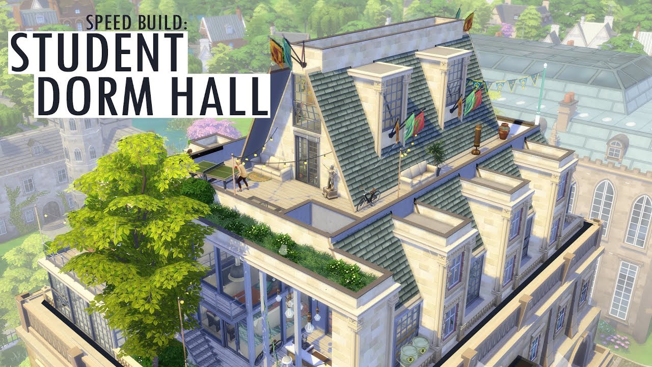 STUDENT DORM HALL - Speed Build | The Sims 4 Discover University