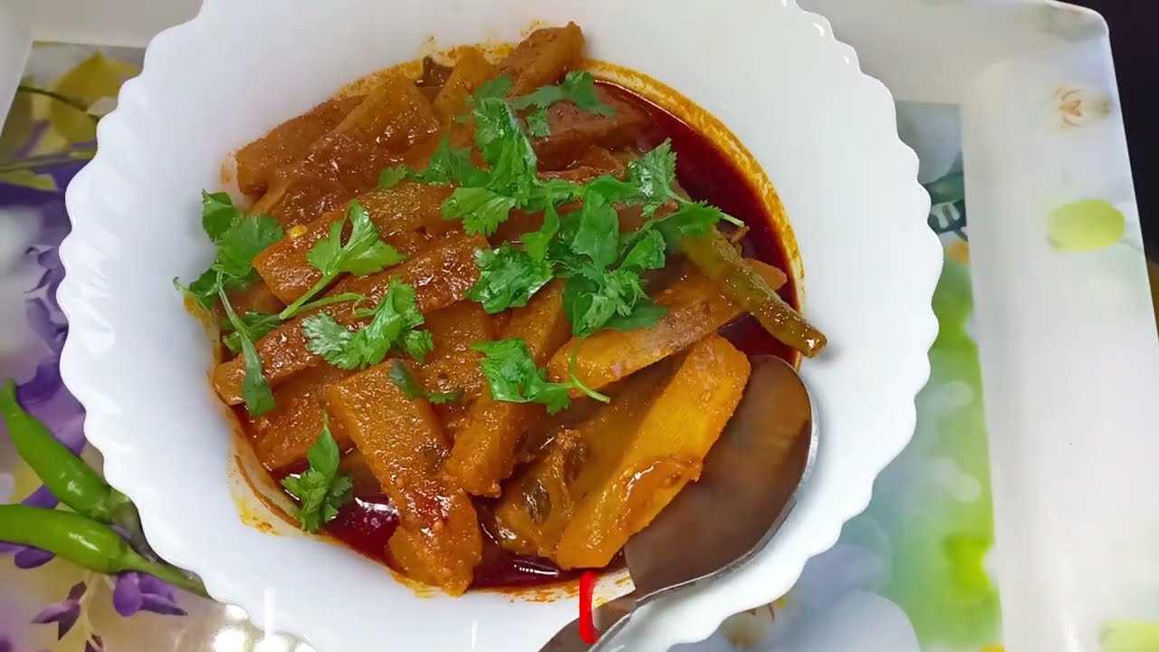 Kashmiri recipe Muji Kael🥬🌿|| This recipe is easy delicious & Tasty🥰. #cooking #yummyrecipe #food 