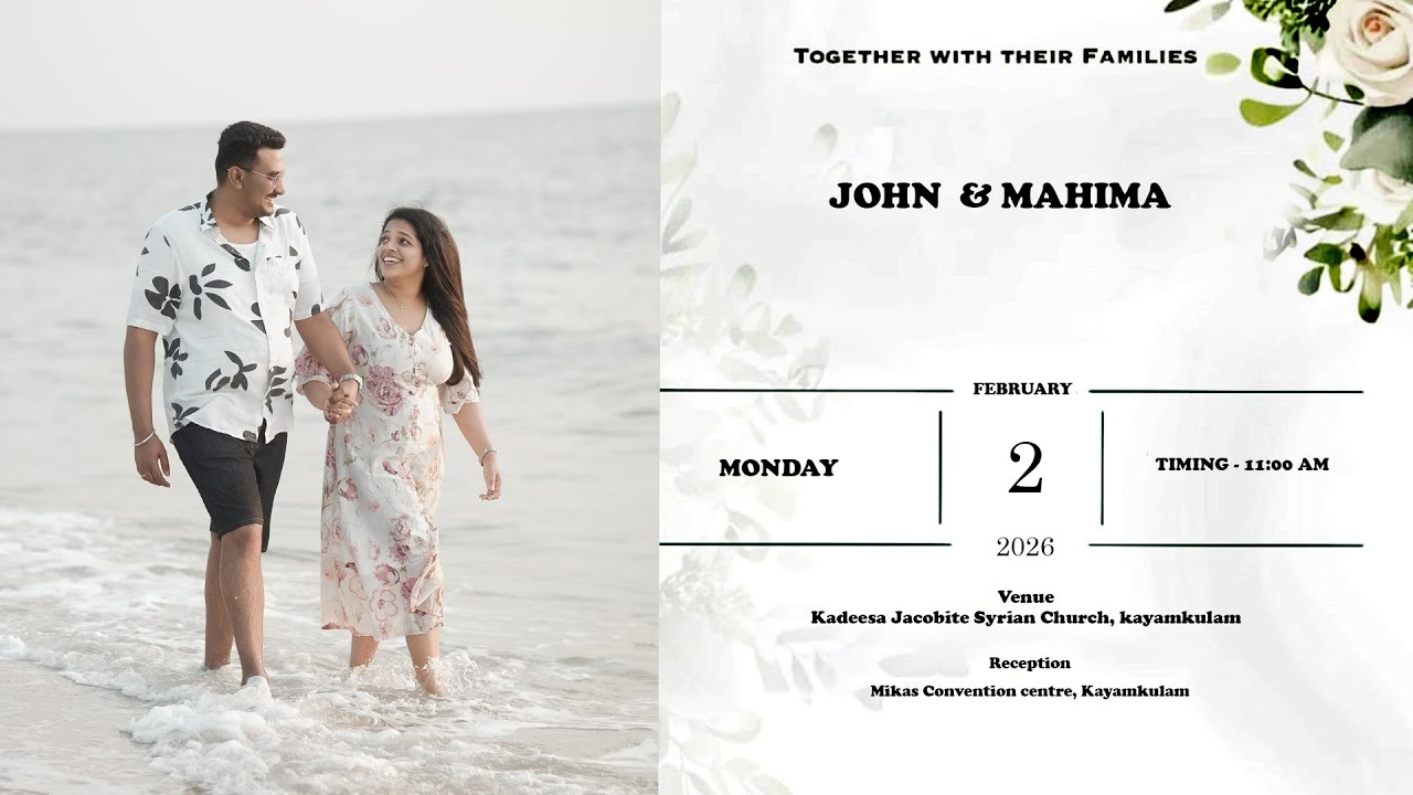 JOHN & MAHIMA | WEDDING CEREMONY | MD WEDD | LIVE STREAM