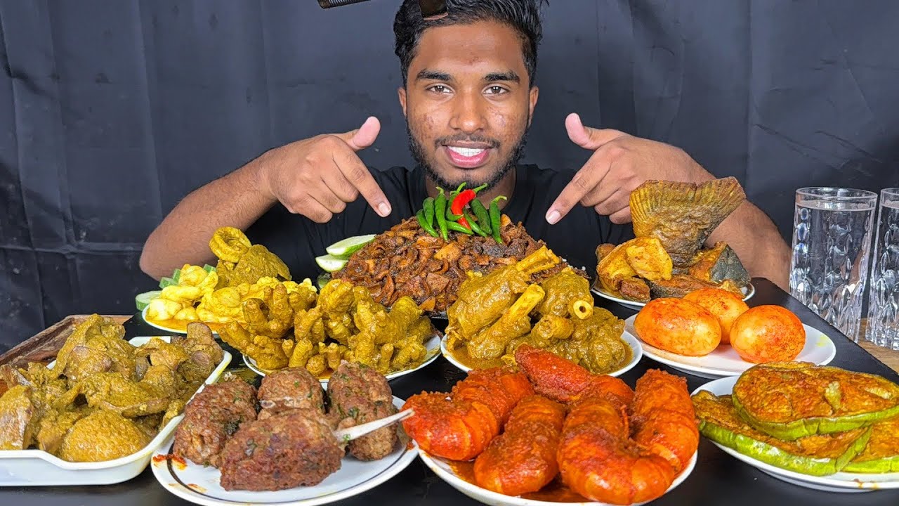 mutton curry, chicken liver, prawns masala curry, fish fry, goat lungs, chicken feet, mutton kabab