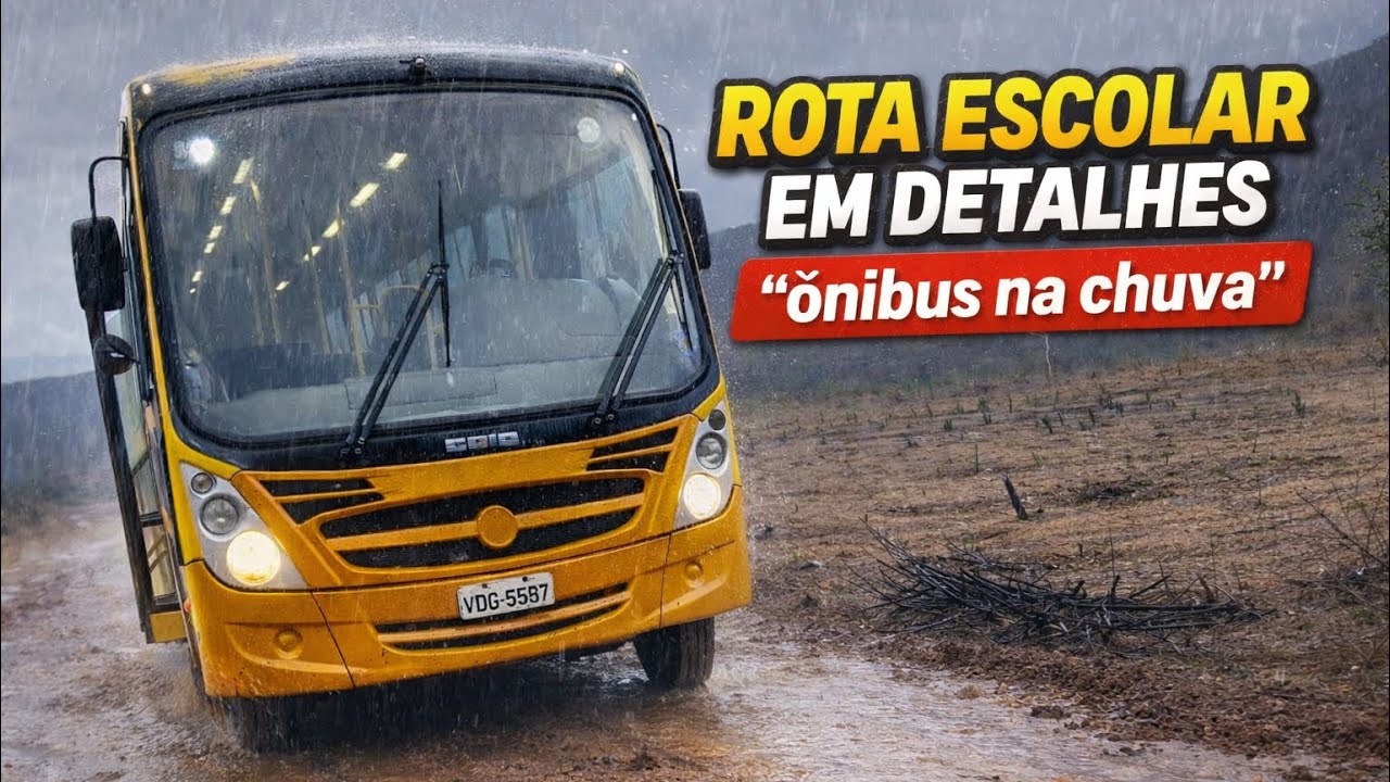 Vida Real na Rota Escolar 🚍🟤 | Dirigindo ônibus em estrada de terra “rede estadual”