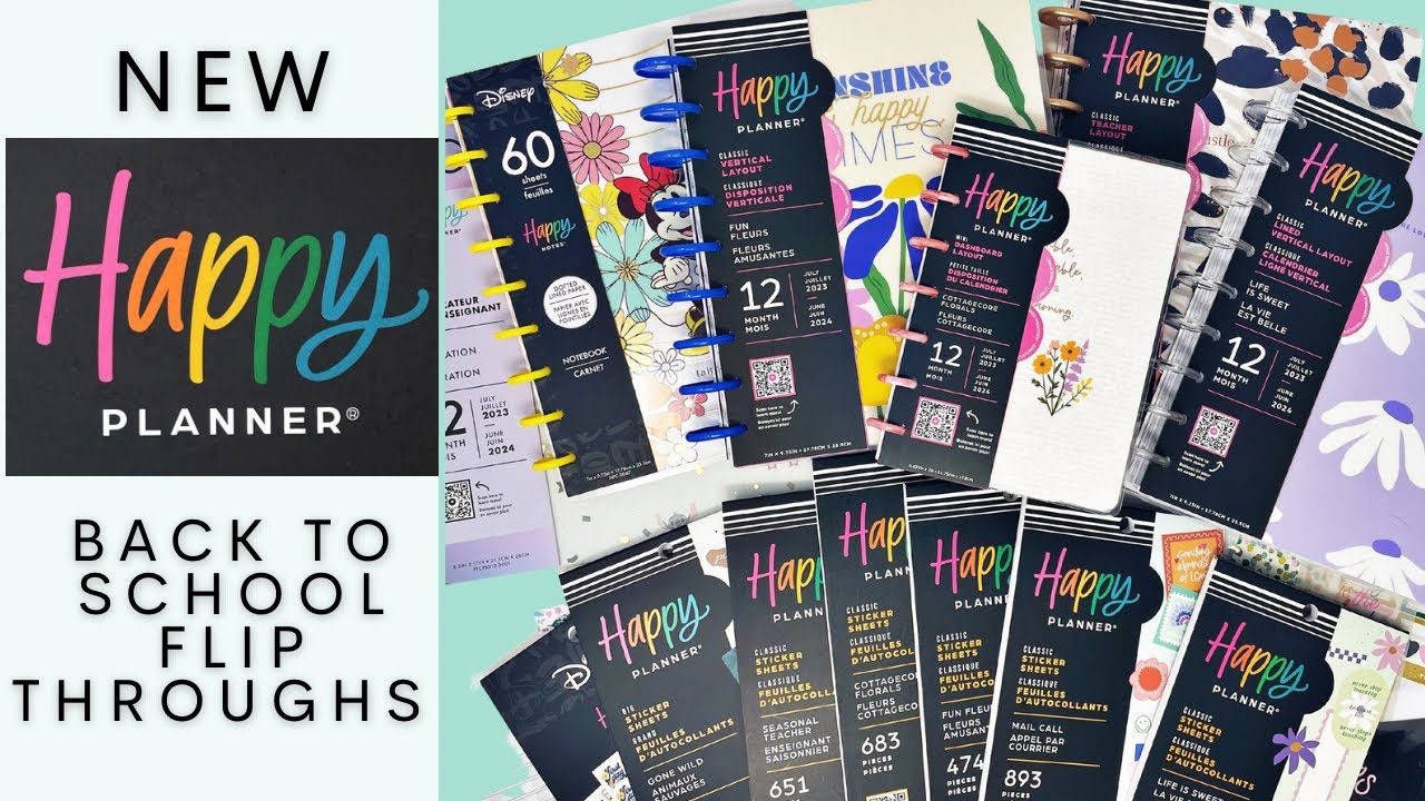 NEW HAPPY PLANNER BACK TO SCHOOL UNBOXING AND FLIP THROUGHS