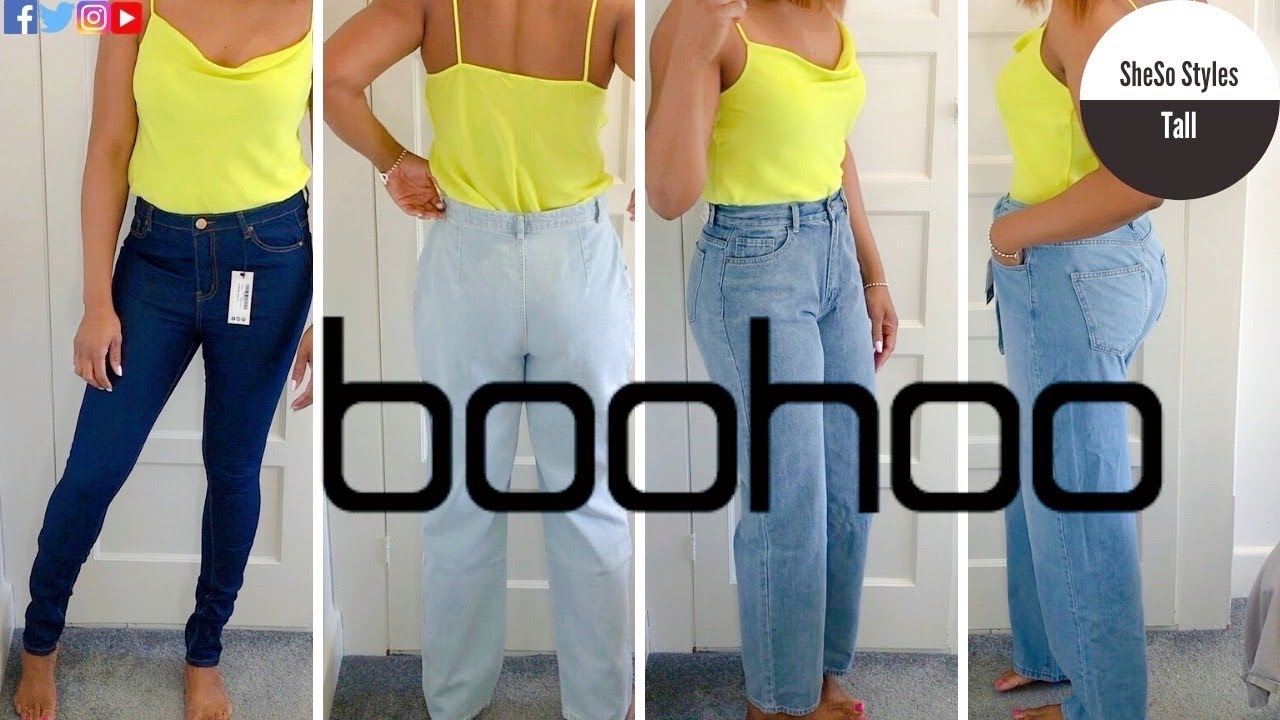 Boohoo Haul Try On by 6'1 Tall Girl 36 inch Denim Collection | SheSo Styles
