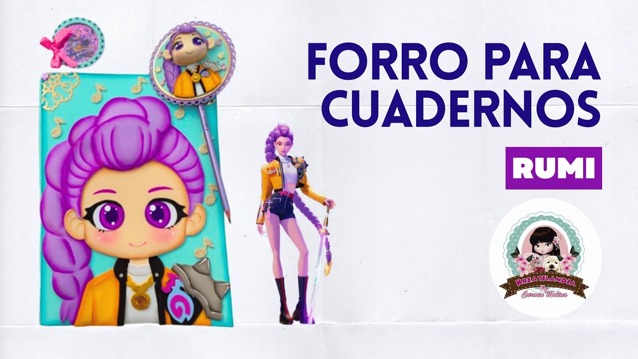 Aprende a Hacer Forro de Cuaderno de Foami de Rumi - K-Pop Demon Hunters