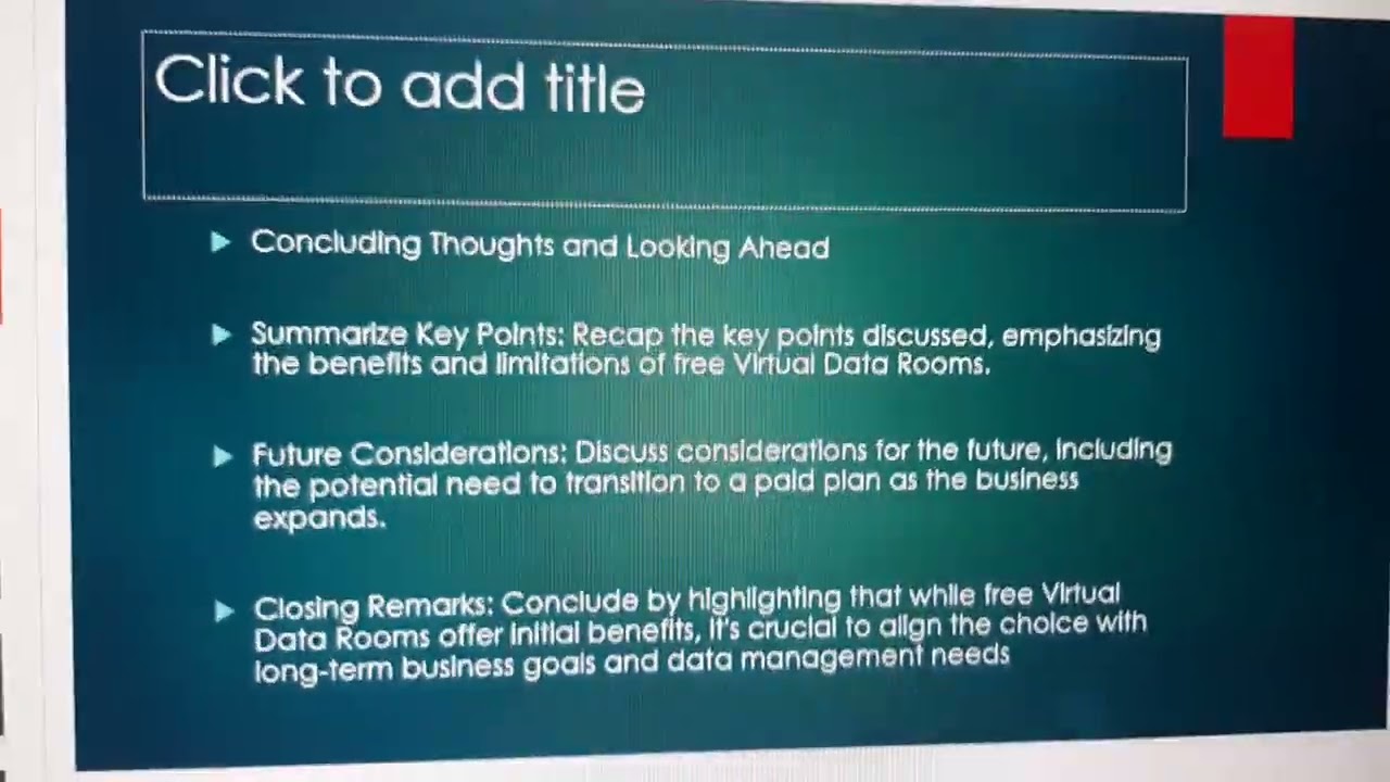 Free Virtual Data Room