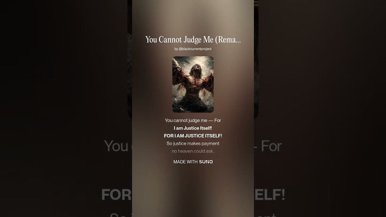 You Cannot Judge Me
