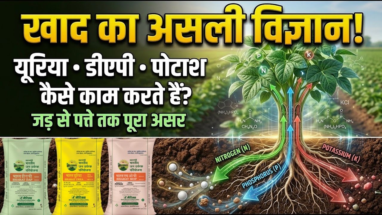 यूरिया, डीएपी और पोटाश कैसे काम करता है| खाद का असली विज्ञान? फसल की अधिक उत्पादन का राज #fertilizer