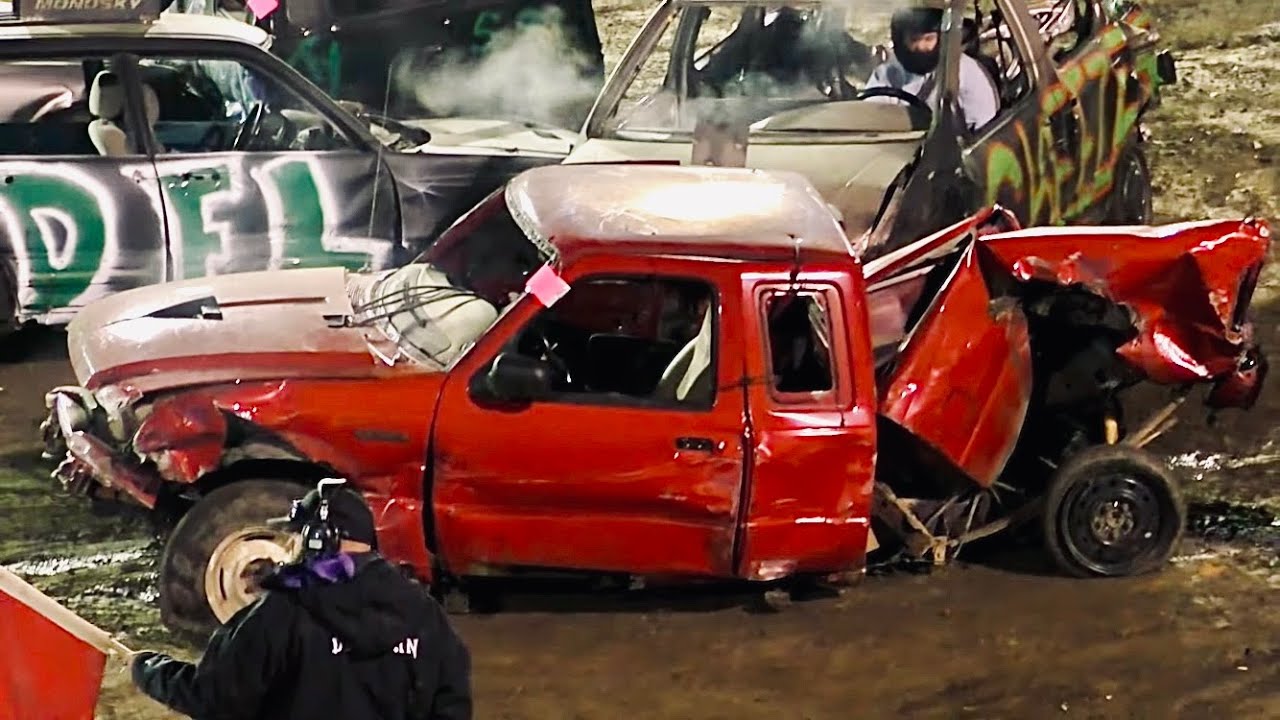 47 Car Destruction Derby! Multiple Rolled! Vans! Trucks! Cars! MWFA Demolition Derby Dunbar Pa