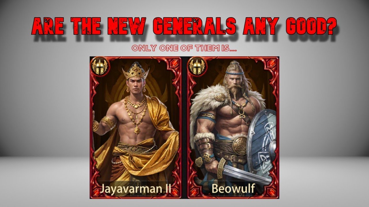 Evony New Mounted Generals: Beowulf and Jayavaman
