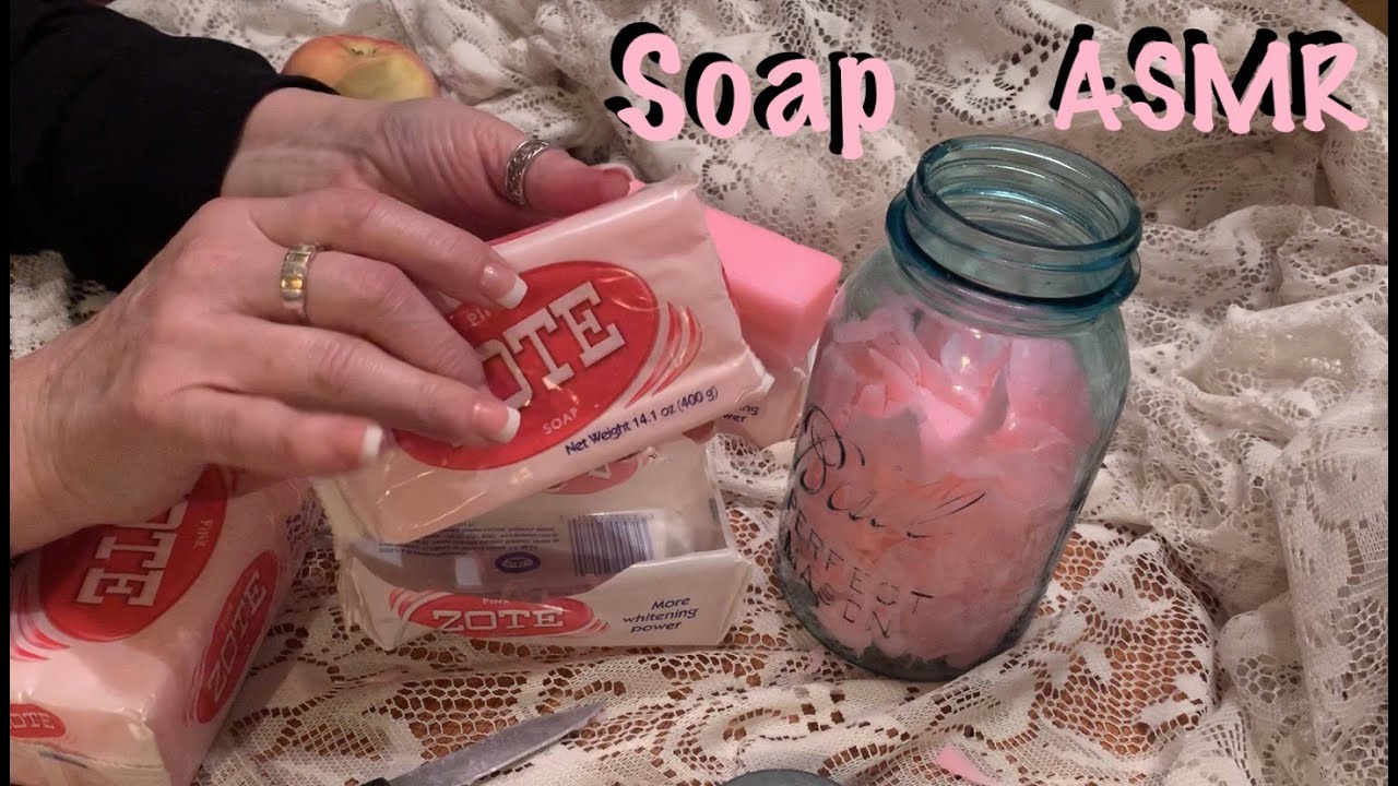 ASMR  Request/Soap carving (No talking) Zote soap package crinkles