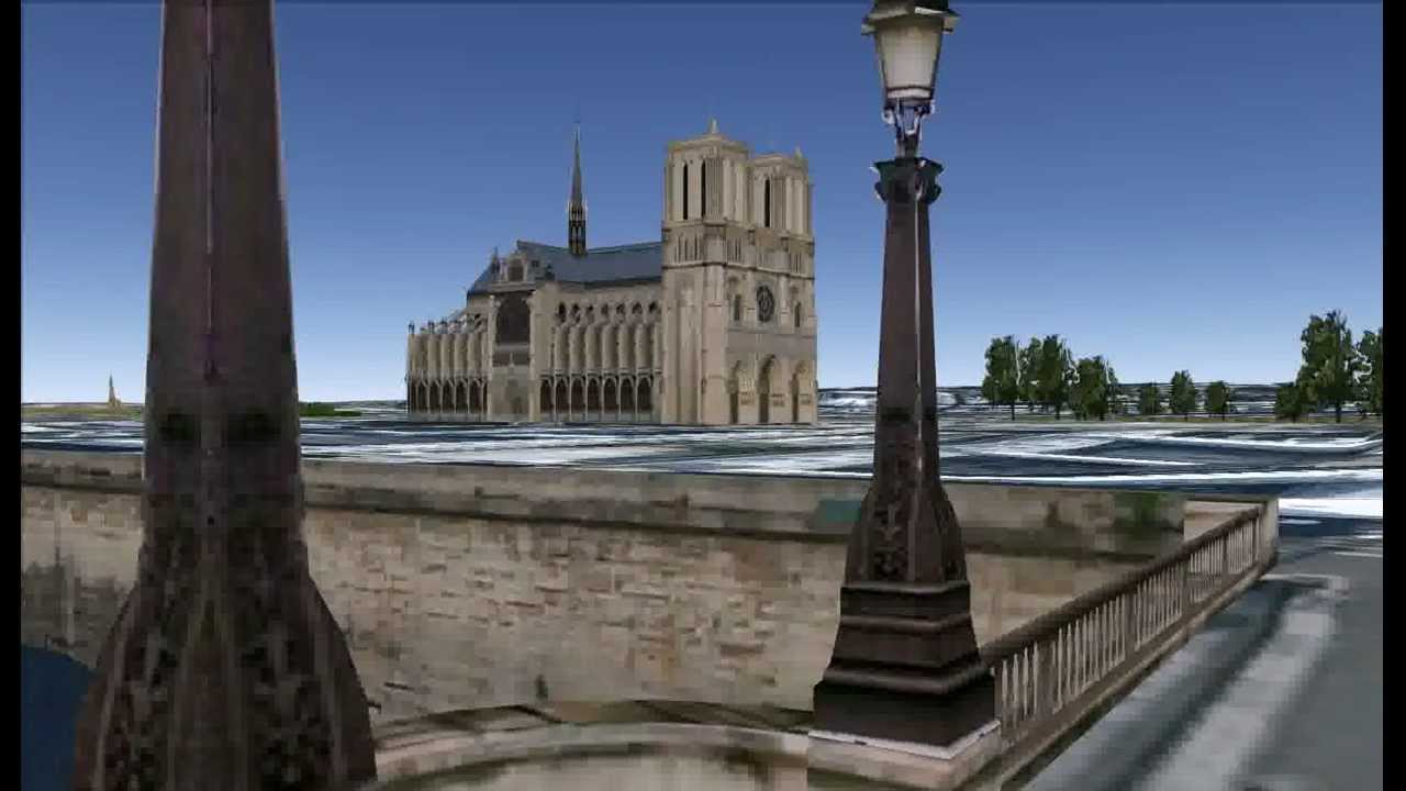 Bridges on the Cite Island. Cathedral Notre Dame de Paris