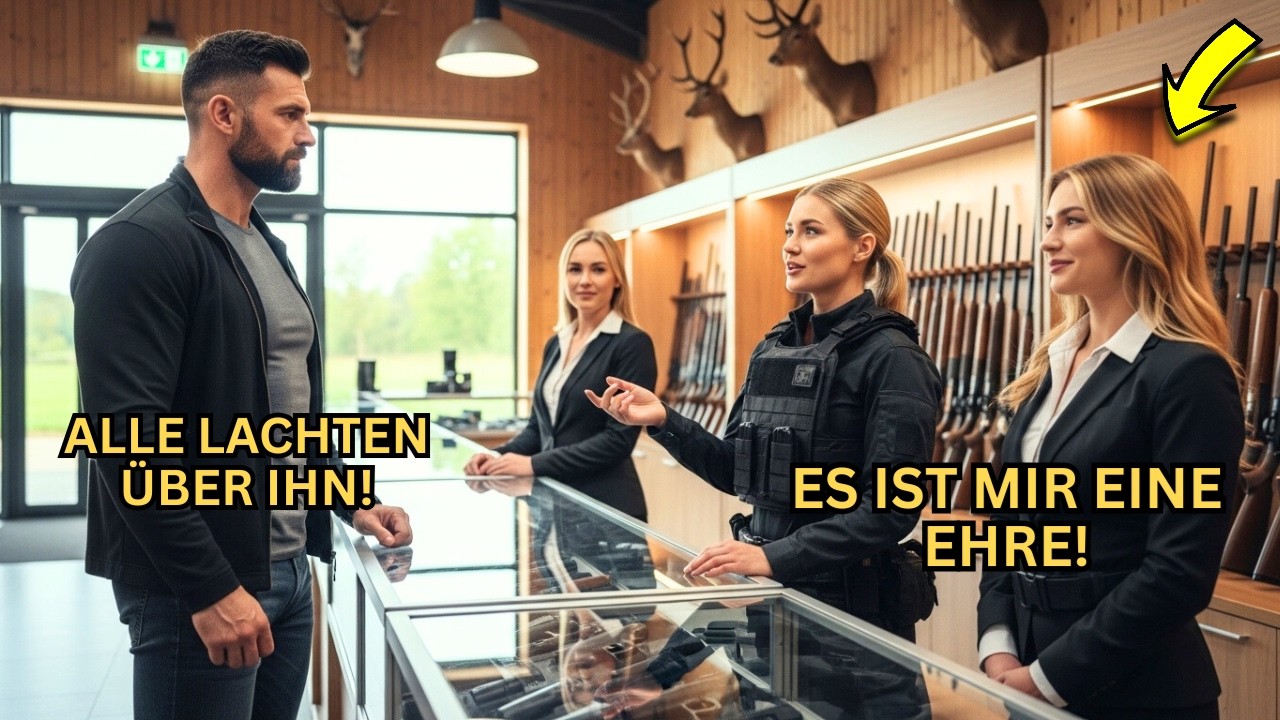 Alleinerziehender Vater, Im Waffenladen Ausgelacht – Bis Die Besitzerin Ihn Sieht Und Erstarrt...