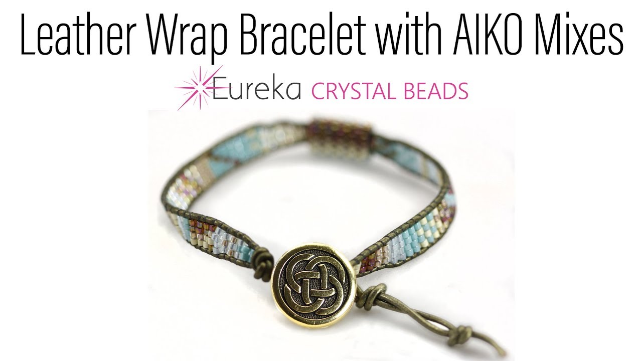 Leather Wrap Bracelet Featuring Toho AIKO Beads and Peyote!