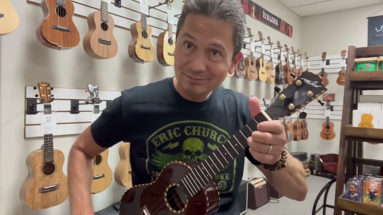 Millar BR-240WG Solid Bolivian Rosewood Concert Ukulele Demo/Review at Aloha City Ukes