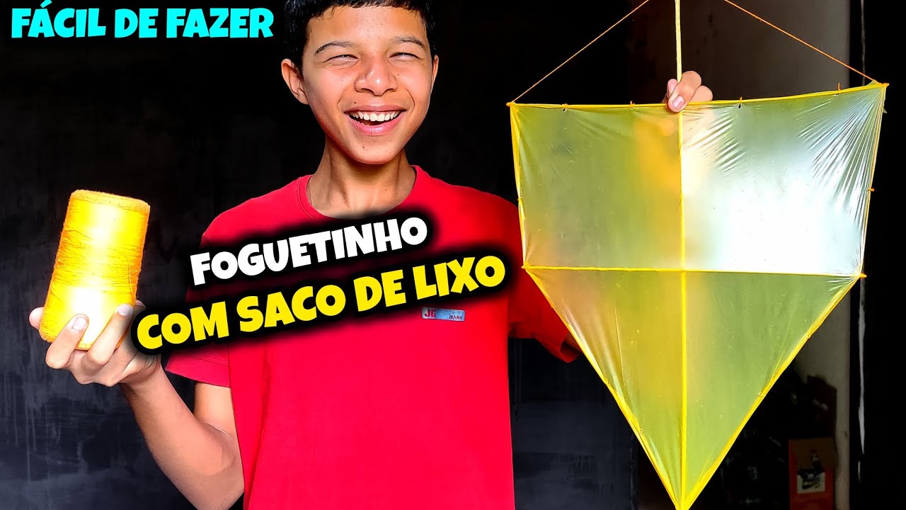 Como Fazer Pipa Foguete com Saco de Lixo – Passo a Passo Simples e Barato!