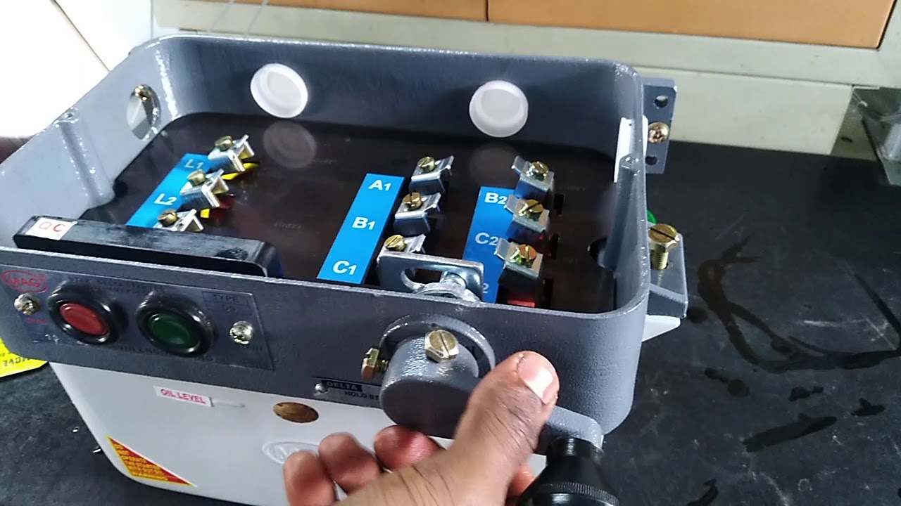 Manual Star Delta Oil Starter Connection.