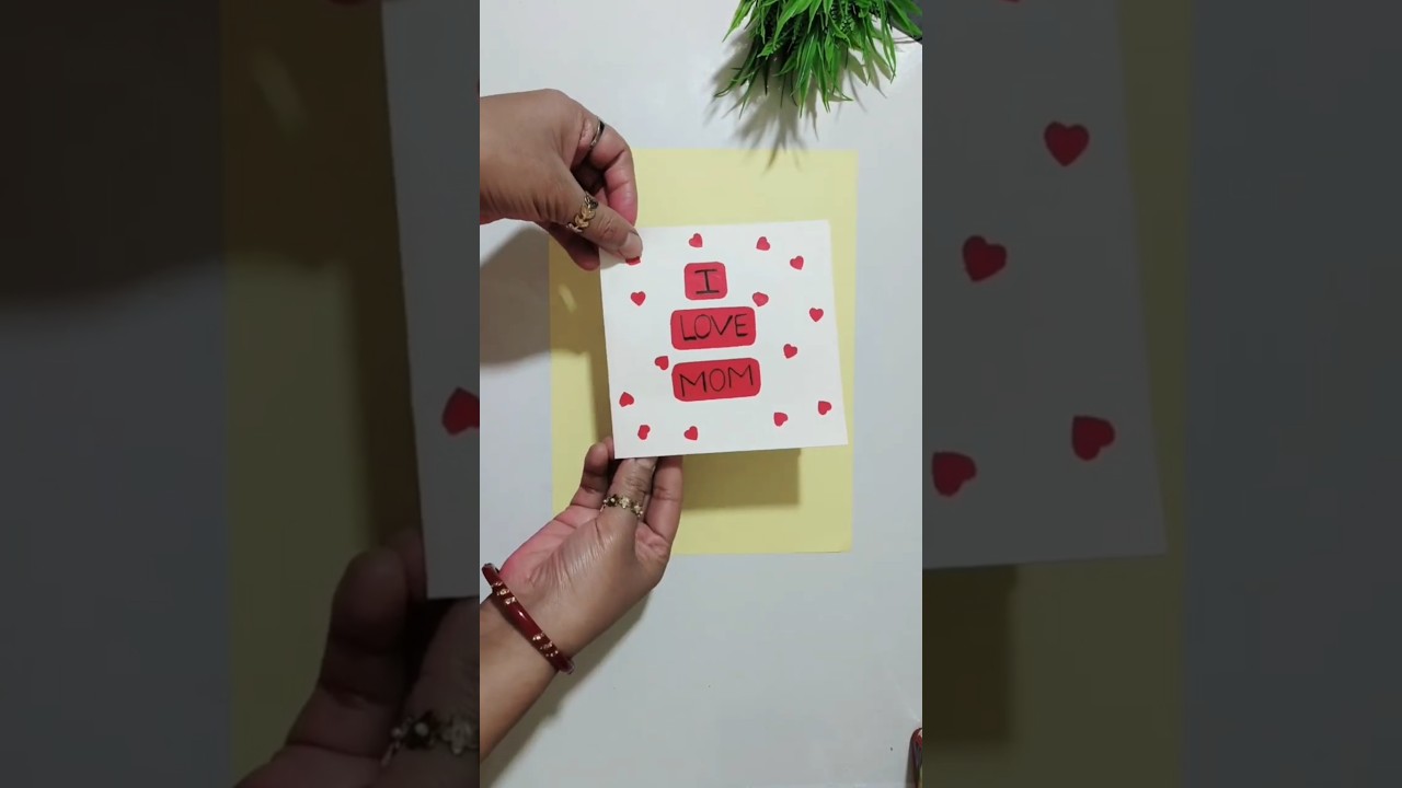 I Love You Mom ❤️ | Easy Handmade Pop Up Card for Mother 