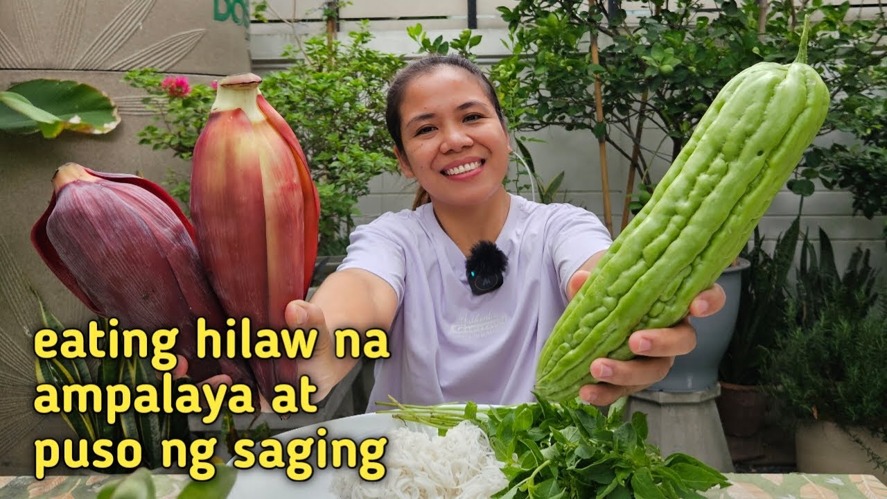 Eating hilaw na puso ng saging