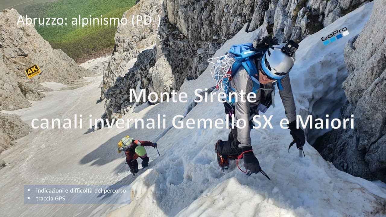 Monte Sirente: canali invernali Gemello SX e Maiori. Abruzzo: alpinismo (PD-)