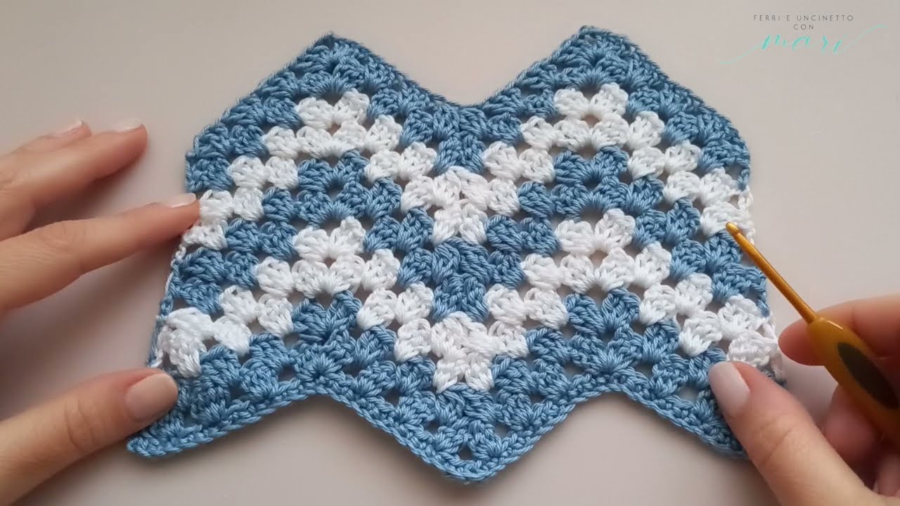 Punto Granny Square tutorial uncinetto/crochet 💕Ferri e uncinetto con Mari💕