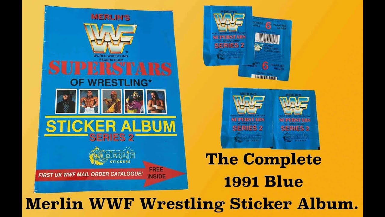 The Complete WWF 1991 Blue Series 2 Wrestling Sticker Album. The Ultimate WWE Nostalgia Trip