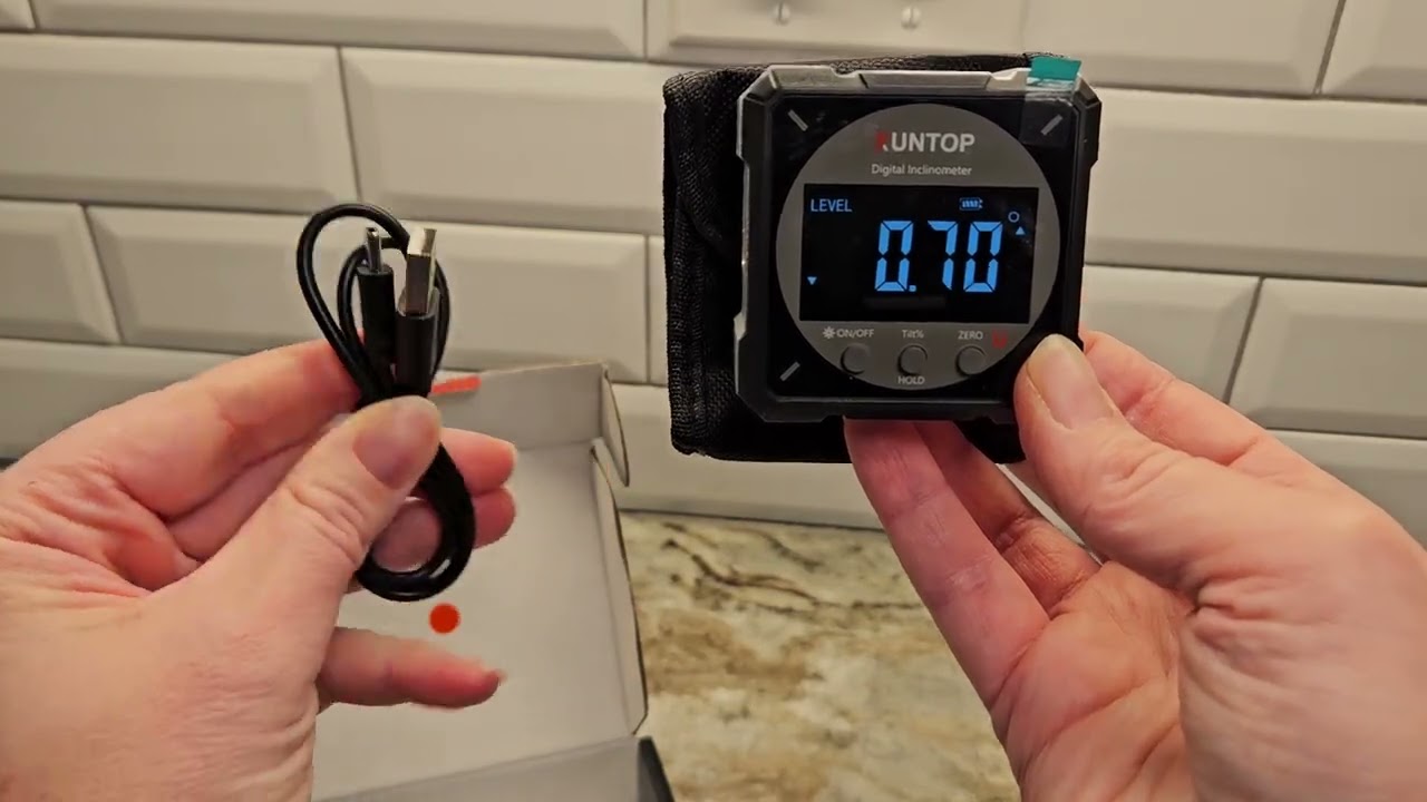 Watch First! - USB Charging Digital Angle Finder Level Box with Laser