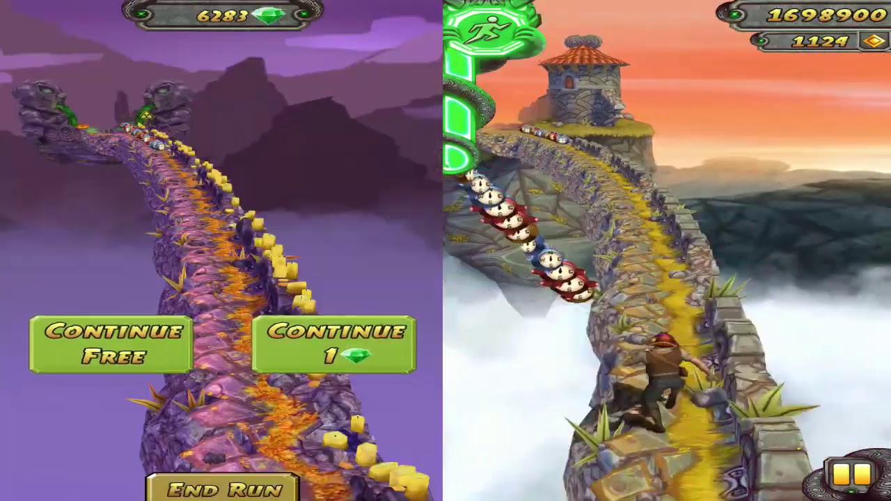 Temple Run 2 Reverse Gameplay - Spooky Summit VS Sky Summit