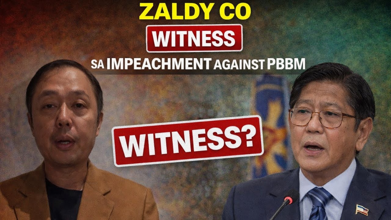 ZALDY CO WITNESS SA IMPEACHMENT AGAINST PBBM