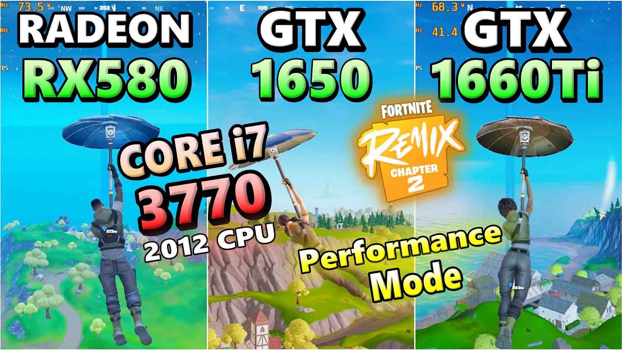 RX 580 GTX 1650 1660 Ti×CORE i7 3770/fortnite chapter2 REMIX /performance mode/FPS/フォートナイト/2024