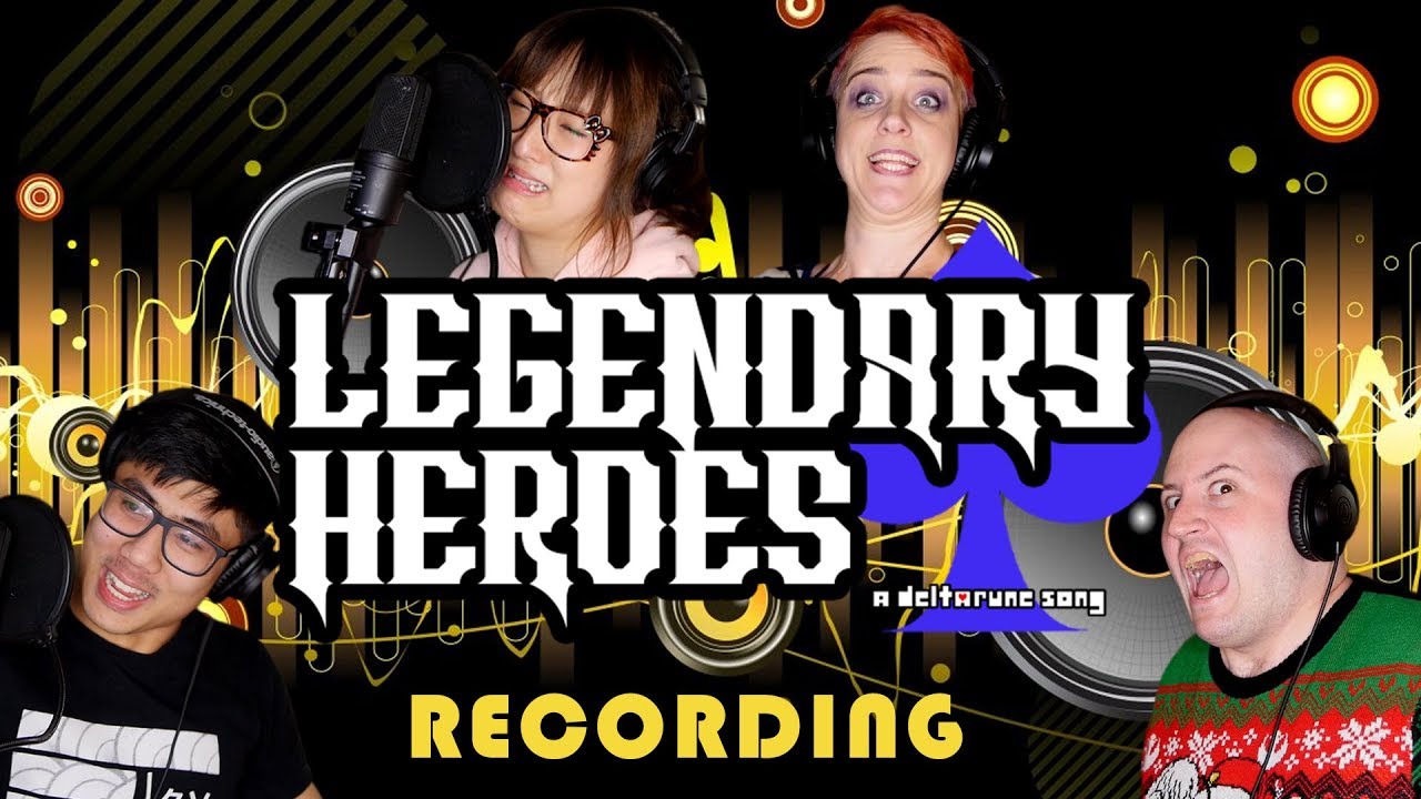 Recording LEGENDARY HEROES: A Deltarune Song (feat. OR3O, Angi Viper, and Genuine)