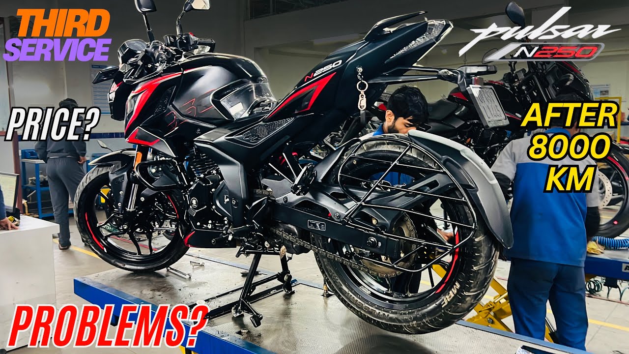 Bajaj Pulsar N250 Third Service ✅ Problems 😔 Total Service Cost ❤️ Full Detailed Service Vlog
