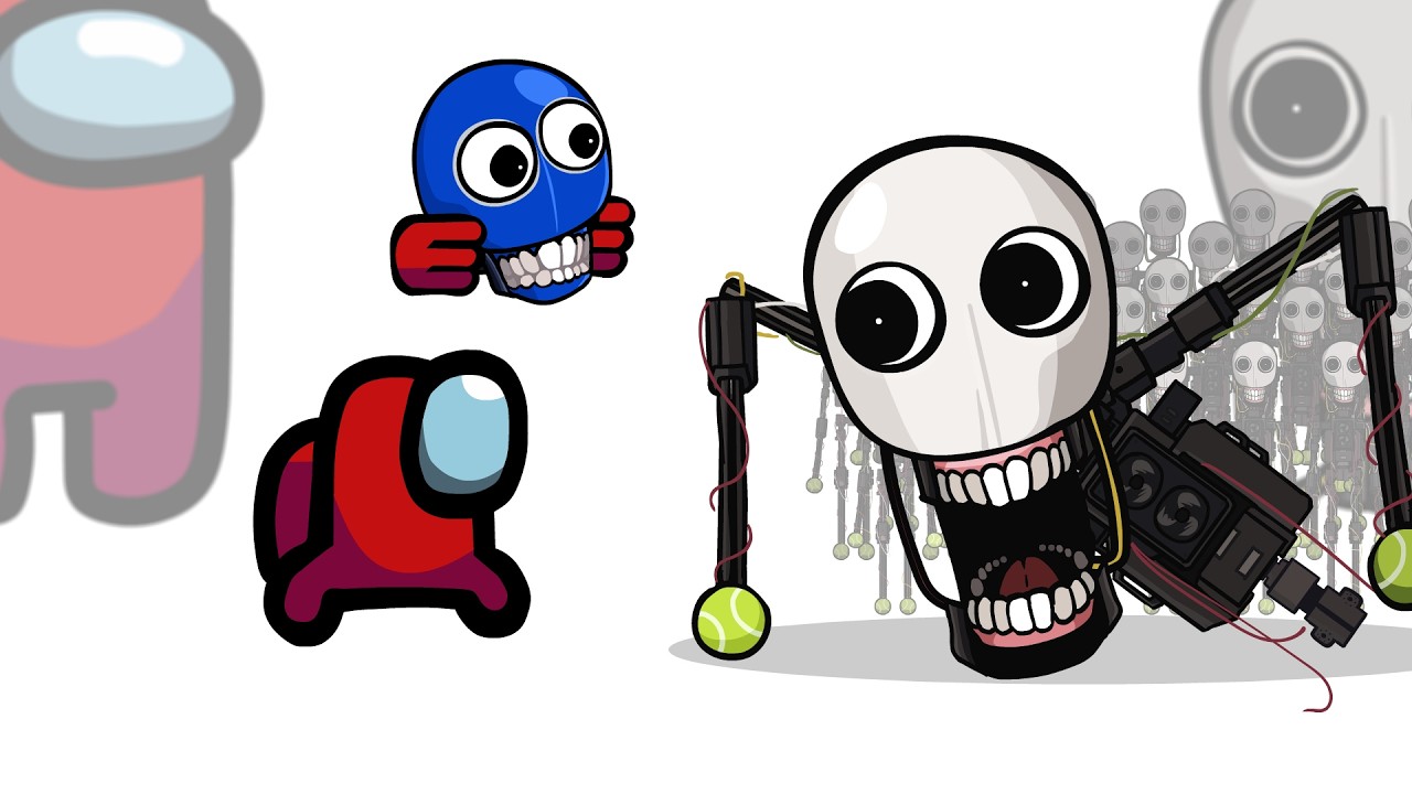 Mini Crewmate Kills A Self-Aware Robot Characters | Among Us