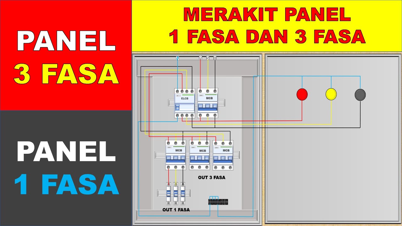 Cara Merakit Panel 3 fasa dan 1 Fasa