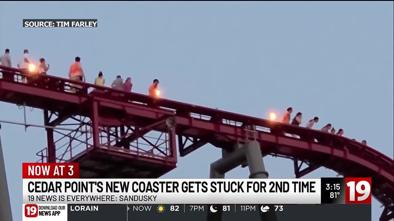 Siren’s Curse, new ride at Cedar Point, gets stuck again