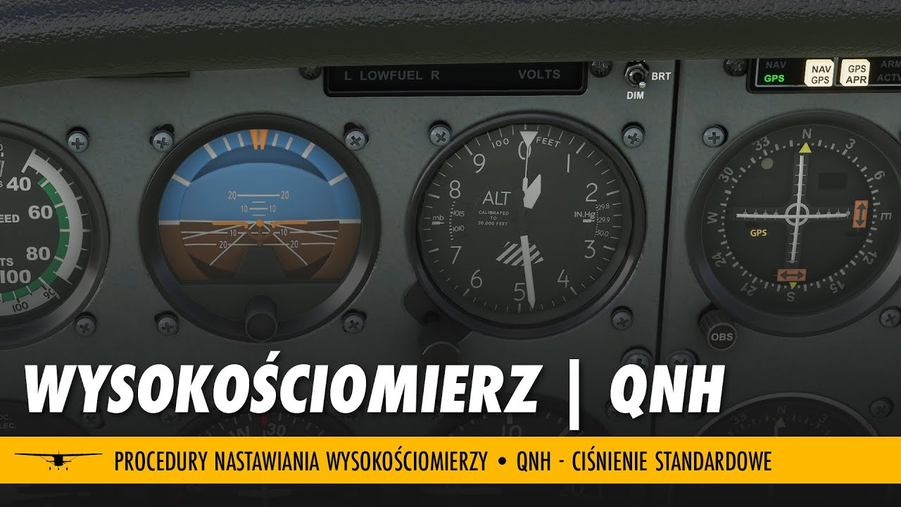 Wysokościomierz i procedury ustawiania wysokościomierza | Jak latać na Vatsim i IVAO
