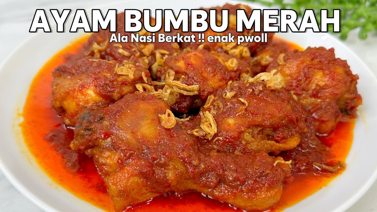 RESEP AYAM BUMBU MERAH ALA HAJATAN ( NASI BERKAT ) WOW ENAK SEKALI !!!!